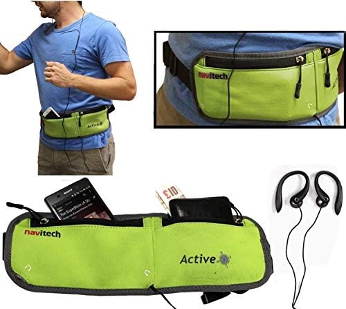Navitech Green MP3/MP4 Водоустойчив Спортен колан за бягане, Съвместим с ASTELL & Kern AK70