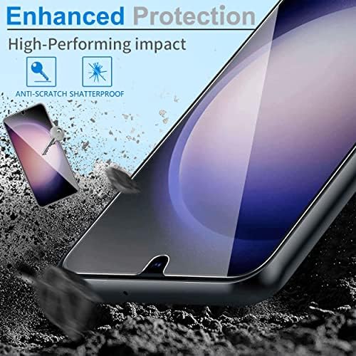 Защитно фолио за екрана PhlexTech Samsung Galaxy S23 6,1 инча от 3 опаковки с установочным чекмедже - Прозрачно закалено стъкло