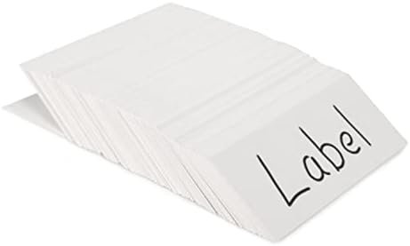 Държач за етикети от пластмаса, проводници на рафта (60 опаковки) - пакет 120 хартиени плочки за етикети - с клипс и защелкивающимся