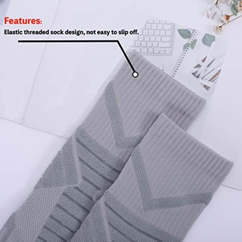 Баскетболни чорапи AnsrJ за мъже или жени, Елитни спортни чорапи на подушечках с дугообразной компресия, 3 опаковки
