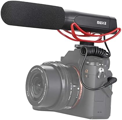Микрофон-пушка за камерата Meike MK-MP2, Насочената Кардиоидный Кондензаторен Микрофон за Снимане, Видеоинтервью, Съвместим