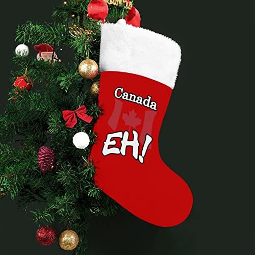 Флаг на Канада, Коледни Чорапи от Червено Кадифе, с Бял Пакет шоколадови Бонбони, Коледни Украси и Аксесоари за вашето семейно Парти