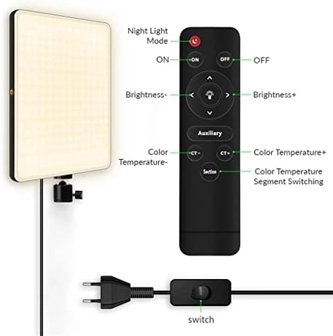 MXIAOXIA EU Plug LED 2700k-5700k Видео Попълнете лампа Светлинен Панел За Снимане с Дълги група за статив за директно излъчване