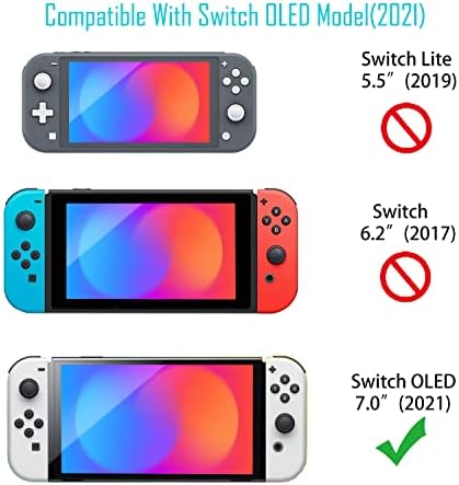 Силиконов калъф Kconn, съвместими с Nintendo Switch - OLED Модел 2021, Мек и удобен Защитен калъф, амортизирующий и противоскользящий,