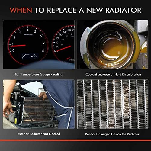 Радиатор за охлаждаща течност на двигателя премиум-клас с радиатора на трансмисионния на масло, съвместим с Cadillac CTS 2004, CTS 2005-2007,