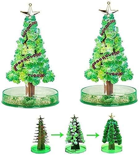 Кристален Коледно Дърво, 2 бр., Вълшебна Отглеждане Кристален Коледна Елха, Коледни Украси, Кристални Хартиени Коледни Играчки,
