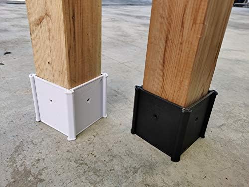 Защитни фундаменти за стълбове Myard с винтове с размер 4х4 инча (край на 3,5X3,5) За подови настилки, ограда, пощенски кутии или Предпазват