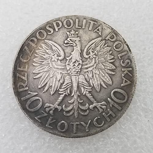 Антикварное занаят Полша Полша 10 злоти 1883-1933 Собеский #1975
