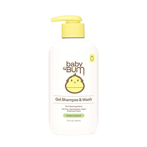 Шампоан и гел за измиване на Бебешки Bum | Сапун, без сълзи за чувствителна кожа с хранителен кокосово масло | Натурален аромат