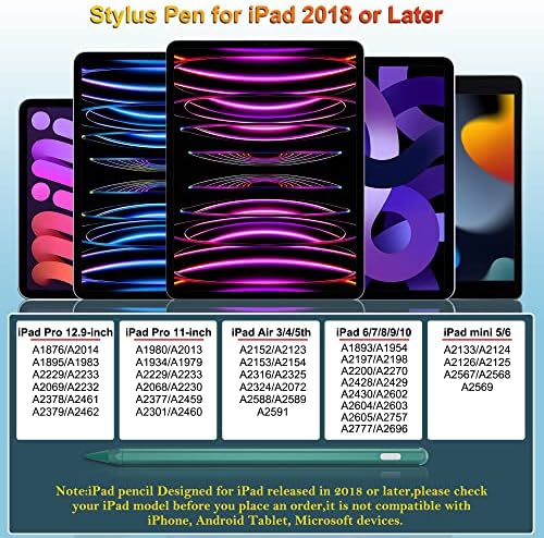Стилус за iPad с отклонение на дланта, Apple Pencil 2-ро поколение с магнитен дизайн, iPad Молив е Съвместим с iPad Pro 11/12.9 2018-2023