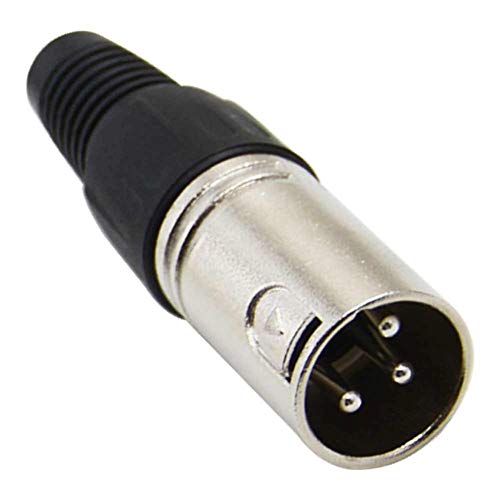 BNKENX 4 опаковки Штекеров XLR Съединители XLR-M Plug 3-Пинов Съединители XLR Жак за микрофон Аудио Жак за микрофонного кабел Конектор за аудиоразъема