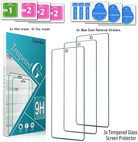 Slanku [3 опаковки, предназначени за Motorola Moto G 5G защитно фолио за екран от закалено стъкло One 5G Ace, без мехурчета, против надраскване, лесен за монтиране, лесен за носене