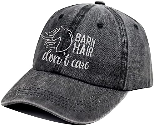 Капачка Kamaple Barn Hair Don ' t Care, бейзболна шапка от Памучен плат с Регулируема Бродерия, Бродирани Подаръци за Любителите