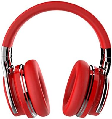 Безжична Детска Слушалки QIYUDS, Безжични Слушалки Bluetooth 4.0 за КОМПЮТРИ, на Съраунд звук 7.1, Микрофон с шумопотискане, Лек (Червен цвят)