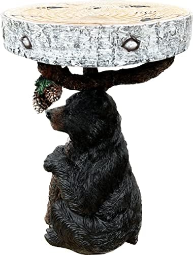 Муфа маса с акцент под формата на борови клони с черен мечок от месинг - Уникален дизайн -Селска къща, декор къща