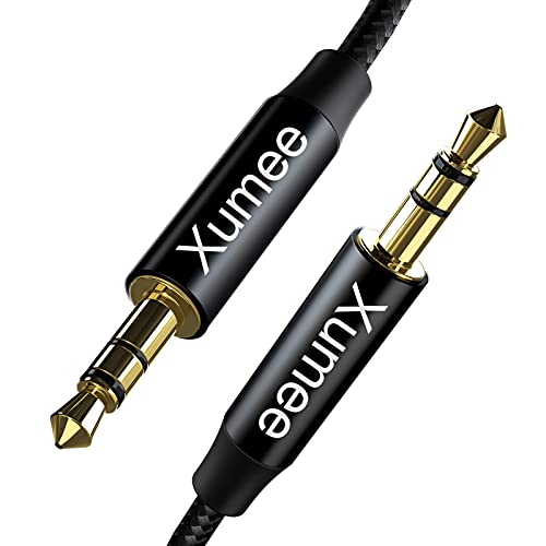 Допълнителен аудио кабел Xumee 3,5 мм, 2 комплекта, 1/8 щепсела към штекеру, Допълнителен аудио кабел за слушалки, плейъри, айфонов, iPad, домашни / автомобилни стерео и мног?