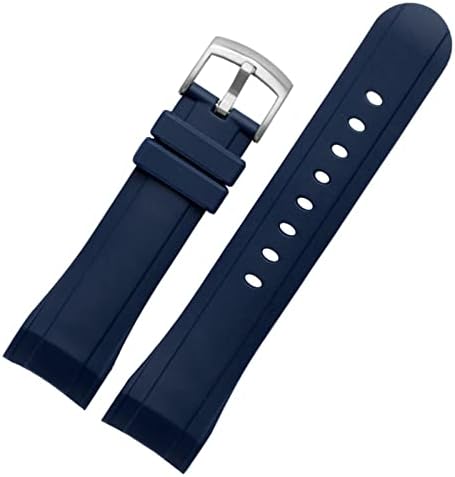 CZKE Фторопластовый каишка за часовника 24 мм за часа Graham, гумени гривни, мъжки спортен каишка за часовник с извит край, каишка за часовник в синьо (цвят: 26 мм, размер: 24 ?