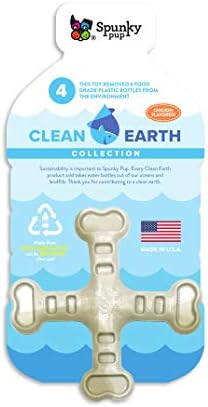 Кръстосани кости Spunky си кученце Clean Earth от рециклиране | Произведено в САЩ | са Изработени от рециклирани бутилки