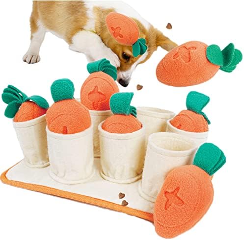 Играчки за кучета MEIJIEM за Малки до Средни Кучета, 2 салата Моркови Писклявой