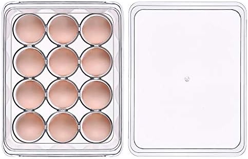 Амбровый Штабелируемый Титуляр за яйца, Организаторите на Хладилника, фризера, Кухня, Пластмасови Корита за съхранение на 12 Яйца