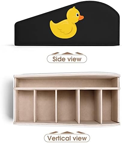 Кутия за Съхранение на Дистанционното управление от Изкуствена Кожа Yellow Duck Многофункционален Настолен Органайзер за Притежателите на Конзоли за дистанционно упр