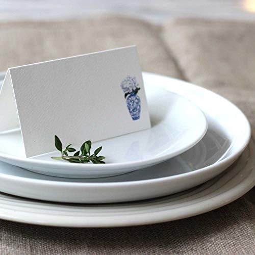 Нанси Нико Украсете картички синьо-бяла кутия джинджифил с бели цветя за Сватби, душ кабини и са поканени вечери. Маса в стила на палатки