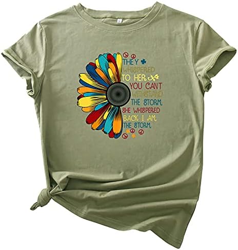 Женска тениска С кръгло деколте и принтом Семки, Ежедневна Мода Горната Риза, Тениска Ringer