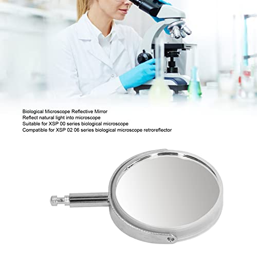 Отразяващо Огледало-микроскоп, Подмяна на Рефлектор Биологичен микроскоп с Въртене на 360 Градуса за наблюдение на осветление (Метална