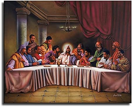 Афро-американски Черен Исус на Тайната Вечеря Платно Стени Книга За Изкуството на Плаката Картина Принт Начало Декор Стенописи -264