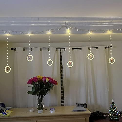 YASENN Коледни Светлини на Завесата Светлина с Декоративен 125 led 9,8x1,65 Фута Страхотна Светлина, USB, Дистанционно Управление Струнни Светлини