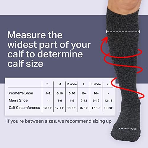 Компресия Чорапи до коляното Памучни Черни Конфети Голяма ширина На Хайвер