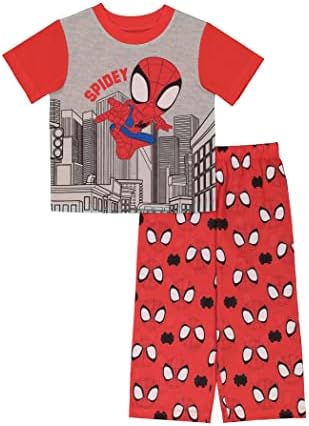 Комплект пижам за момчета Marvel Спайди и неговите невероятни приятели Свободно размери от 2 теми, СПАЙДИ FIRST, 2T