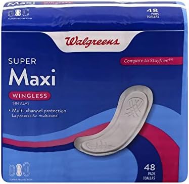 Подложки Walgreens Maxi, Без мирис 48.0 ea