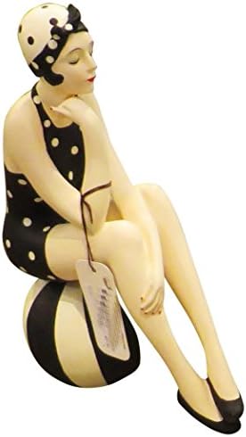 МОЯТ луксозна КЪЩА на Ретро За Къпане Красотата на Модел на Бански костюм Статуя | Женска Фигурка В Стил Арт Деко Полка точки