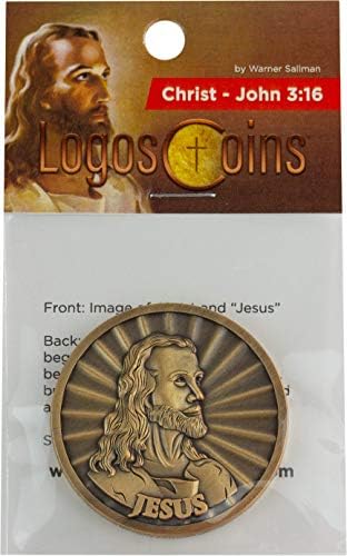 Монета на Исус, Обемна опаковка от 10 броя, Монета с изображение на Главата на Христос от Warner Sallman Challenge, Великден и изложения,
