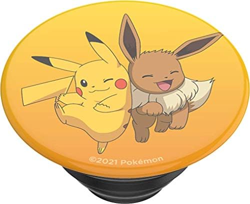 PopSockets PopGrip: Замяна дръжка за телефони и таблети - Pokemon - Eevee & Pikachu и: Писалка за мобилен телефон с разширяваща се