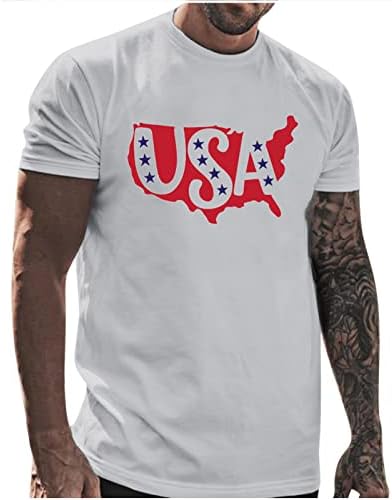 Мъжки Ризи на 4 юли, Тениски с Флага на САЩ, Тениска с Флага на САЩ, Денят на Независимостта, Ежедневни Блузи С Принтом на Американското
