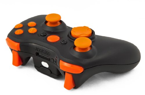 Черно и Оранжево Промяна контролер за Xbox 360 (Rapid Fire) COD Дух, MW3, Black Ops 2, MW2, СВЕТОДИОДИ на министерството