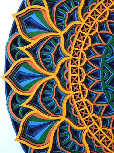 Многослойни Цветни Мандала - Монтиране на изкуството на Мандала, Стенно Изкуство Хол, Начало Декор на стени, монтаж на стена