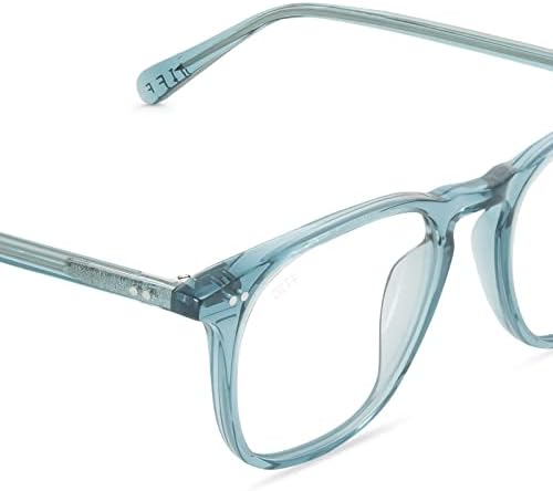 DIFF Eyewear Maxwell Дизайнерски Квадратни Компютърни Очила с Блокиране на Синя Светлина за Мъже и Жени, Бяла Мъгла