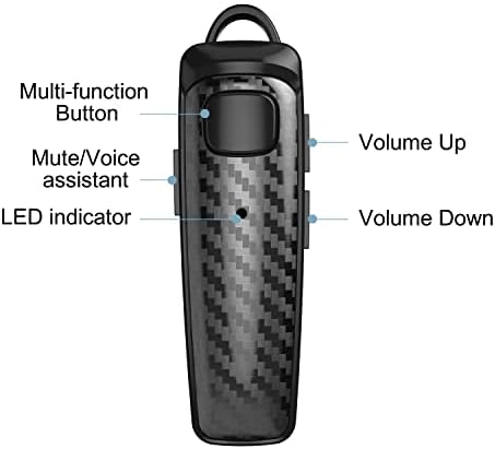 Безжична Bluetooth слушалка SHNOKER V5.0, слушалки, говорител и микрофон с шумопотискане за/бизнес/офис/на шофиране, Съвместим