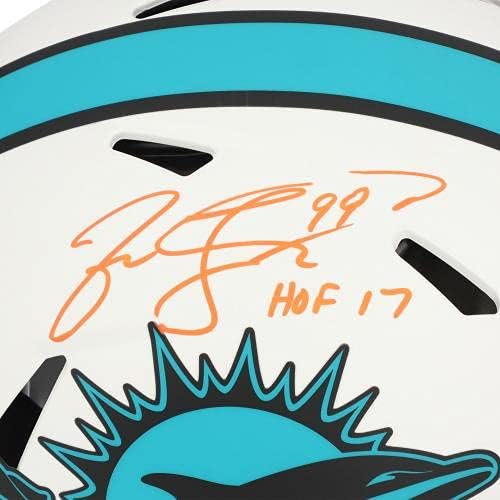 Автентичен каска Джейсън Тейлър Маями Делфините с автограф Riddell Lunar Eclipse Alternate Speed с надпис HOF 17 - Каски NFL с автограф