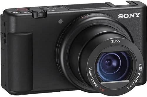 Цифров фотоапарат Sony ZV-1 (black) с набор за поред / видеоблогинга. Комплектът включва: карта SanDisk Extreme обем 64 GB, 12-инчов статив Grispter, чанта за носене и много други.