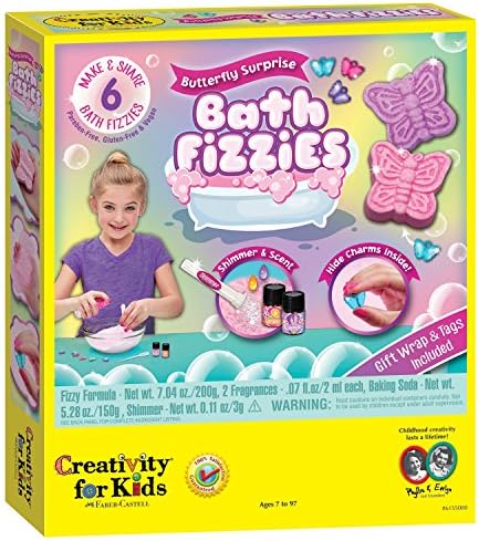 Творчеството за деца, Шипучки за баня с пеперуди-Изненади - Правим 6 Бомбочек за баня със собствените си ръце