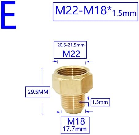 Месинг Мъжки Женски M14 M18 M22 Конектор с резба Стъпка на зъба от 1,5 мм Медни Кран За Пералня Съединител за Баня-1 бр. (Цвят:
