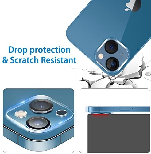 Dengduoduo 【3 опаковки】 Защитно фолио за обектива на камерата от закалено стъкло за iPhone 13 6,1 и iPhone 13 Mini 5,4, Ultra HD, твърдост