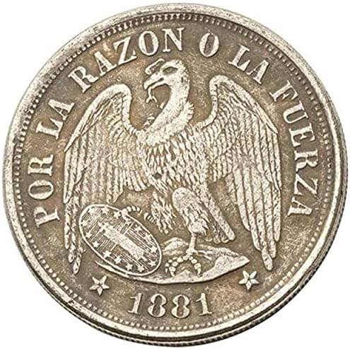1881 Мексикански Орел Океански Сребърен Долар Чуждестранните Монети Антични Сребро Кръгла Европейската и Американската Колекция от Сребърни Монети Океана Антични