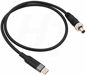 Захранващ кабел HangTon 12V PD QC USB C със заключване на постоянен ток за Atomos Ninja V, SmallHD 702 Touch монитор видео PIX-E7 (50 см)