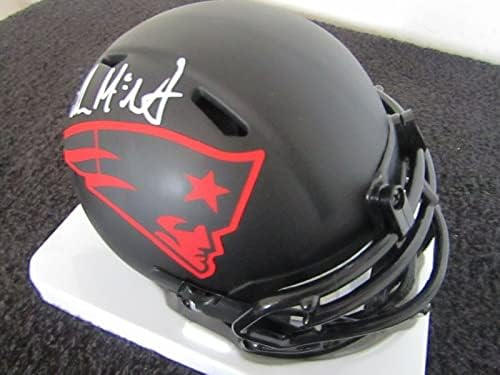 Мини-Каска Eclipse NFL New England Patriots с автограф Уили Макгинеста и автограф на Бекет