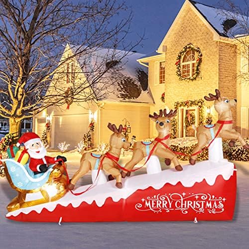 Надуваеми играчки Nervure 9 ФУТА весела Коледа и на 13 Коледни Надуваеми Украшения - Гигантски Коледен Дядо Коледа с Надуваеми